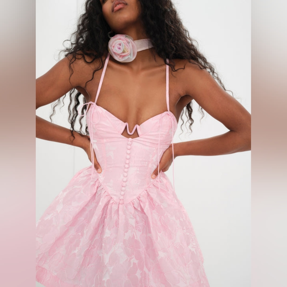 🎉 HP 🥳 🌸 For Love and Lemons Faith Mini Dress 🌸 - Picture 4 of 16